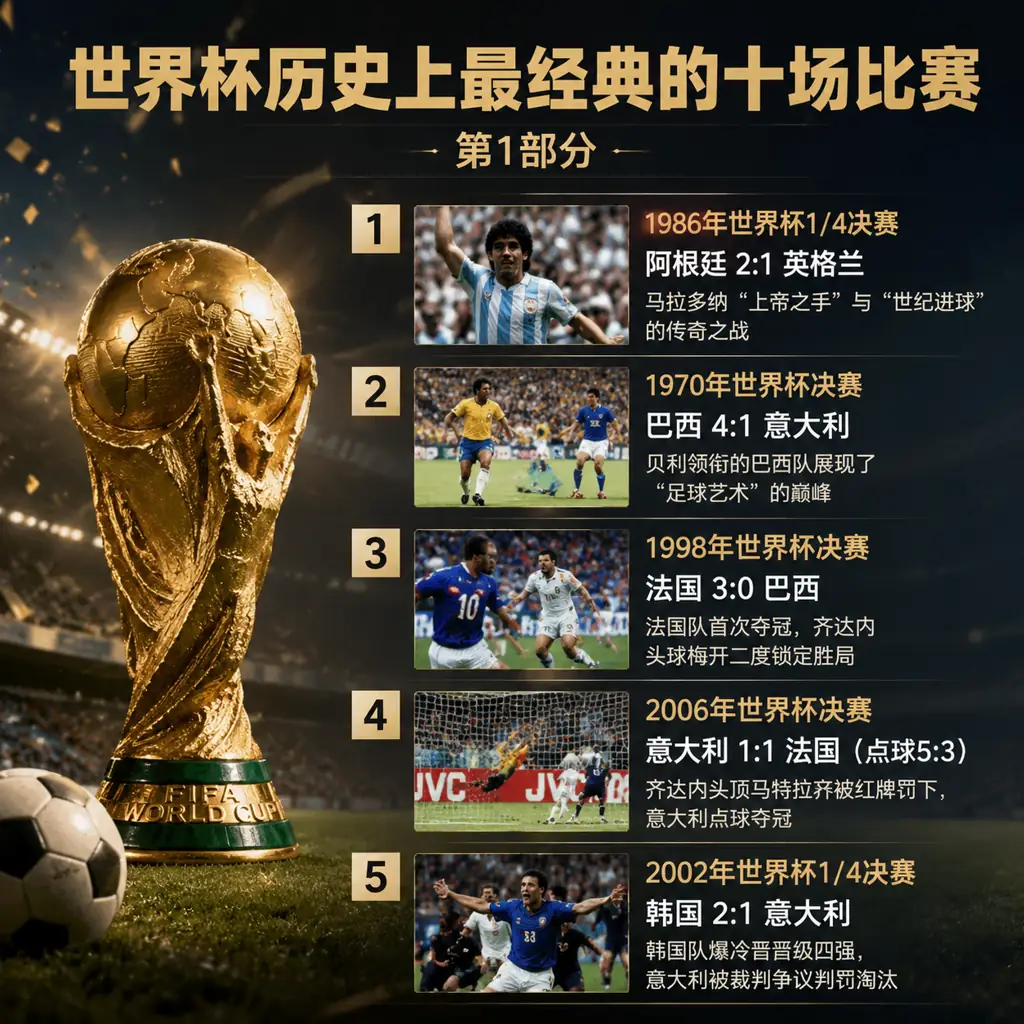 世界杯历史上最经典的十场比赛