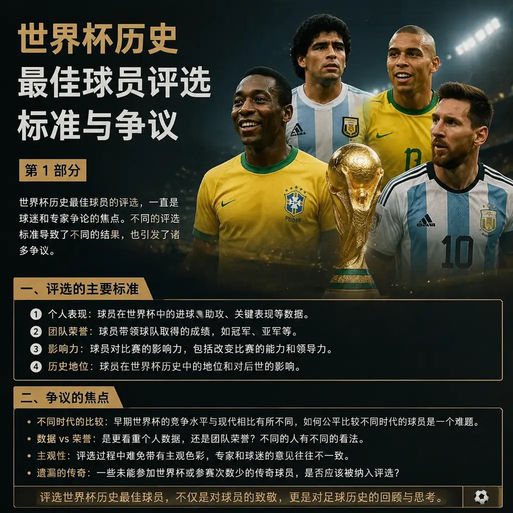 世界杯历史最佳球员评选标准与争议